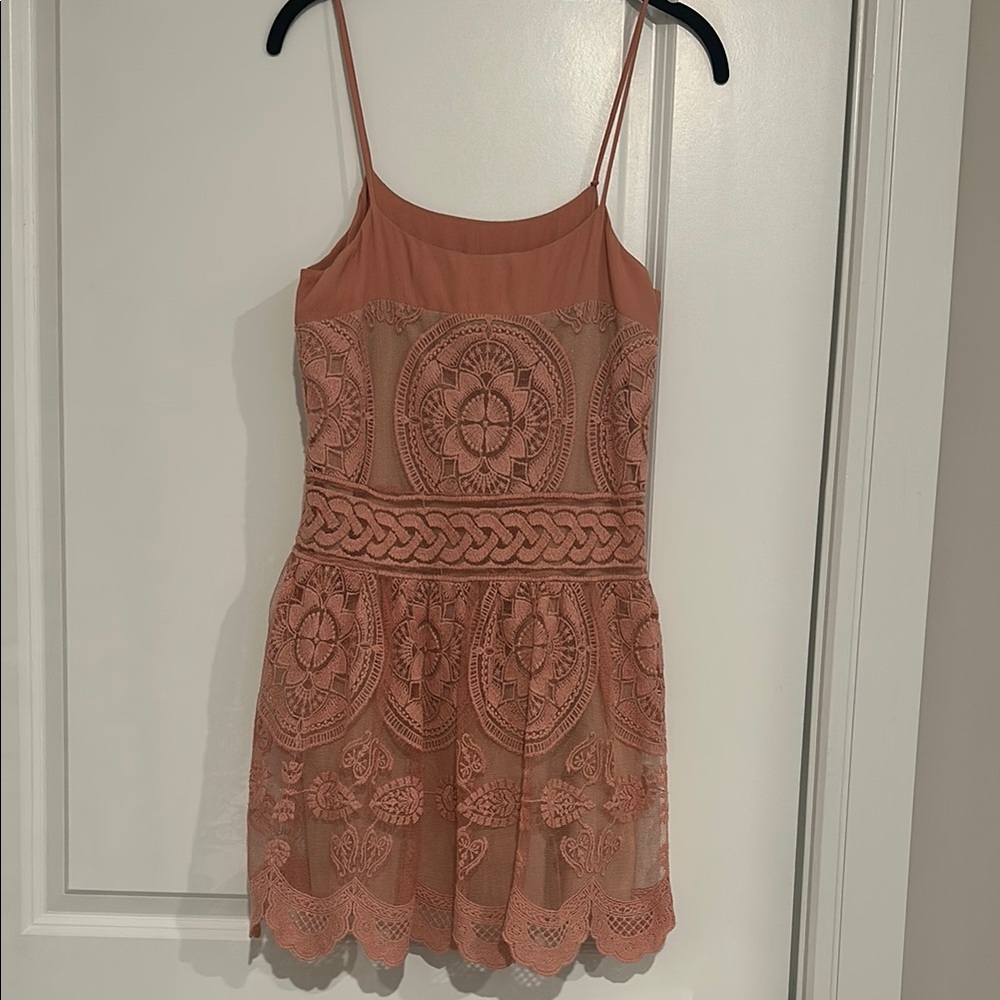 Lace SunDress in Peach